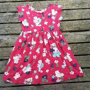 Hanna Andersson Red Floral Cotton Dress